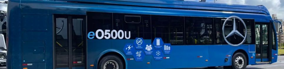 eO500U, o primeiro ônibus elétrico da Mercedes no Brasil
